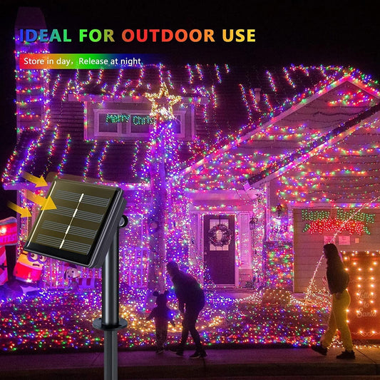 Guirnalda de Luces Solares LED 20 m (200 o 300 LED, Cálida o Fría)