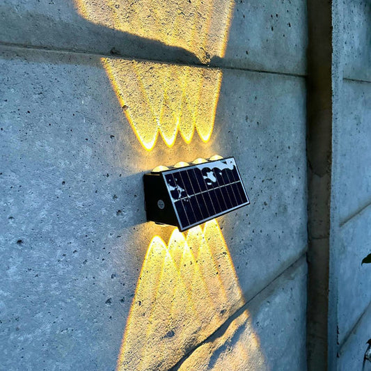 Aplique Solar LED de Pared con Efecto Lupa, Diseño Moderno