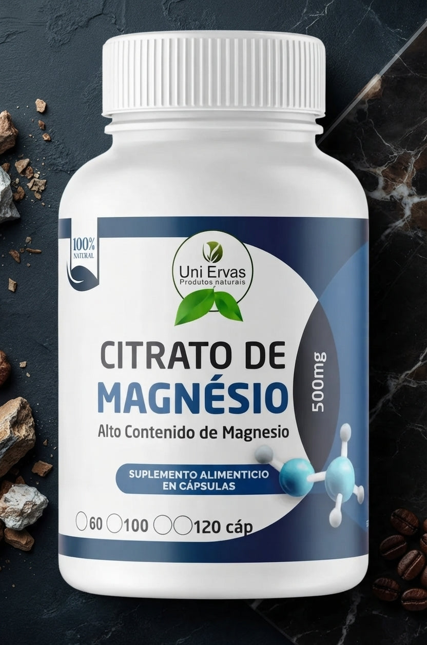 Citrato de Magnesio 500 mg - 60 Cápsulas | Alta Biodisponibilidad