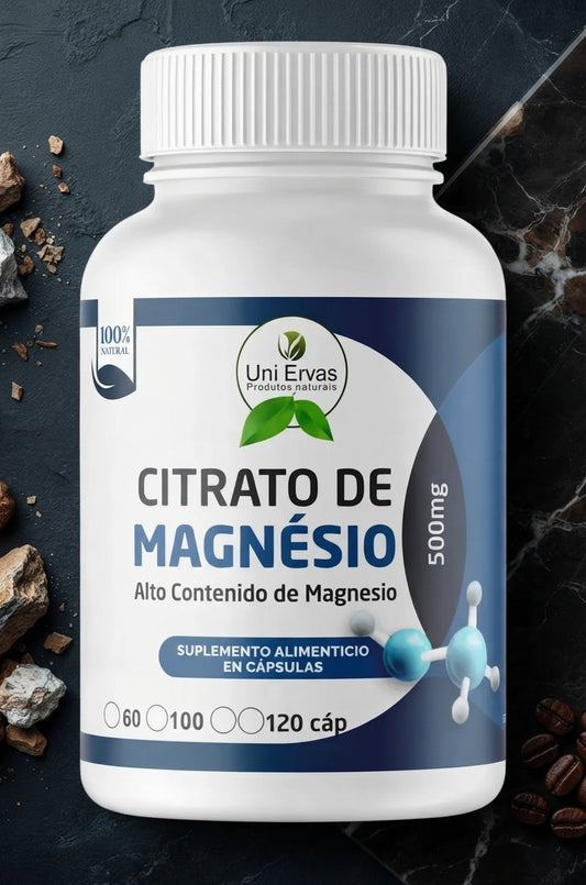 Citrato de Magnesio 500 mg - 60 Cápsulas | Alta Biodisponibilidad