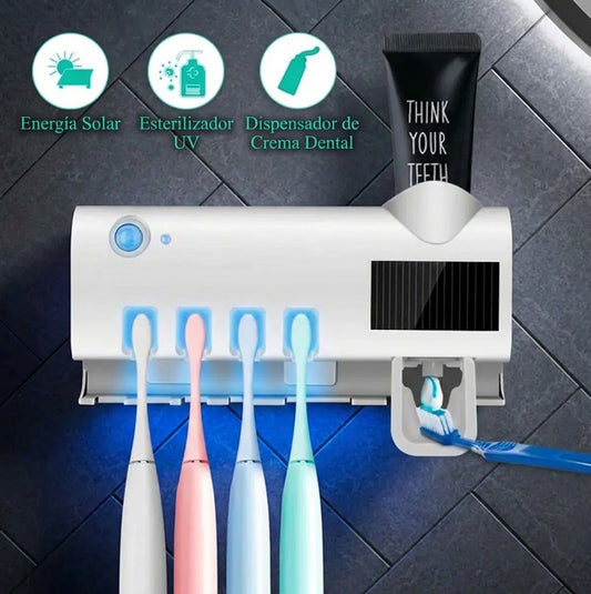 Esterilizador UV de cepillos con dispensador de crema dental